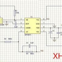 Audio versterker module 1x5W XH-M125 XPT8871 schema